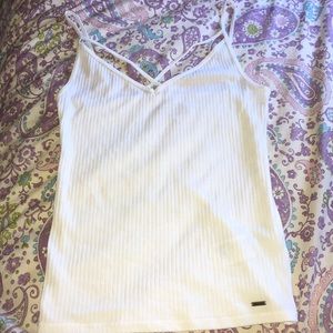 Ribbed White Tanktop